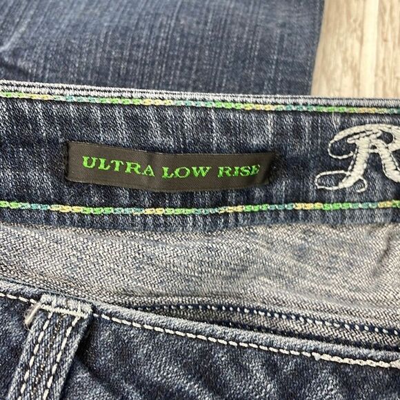 Rock '47 Wrangler Women's Ultra Low Rise Denim Jeans Size 11 x 36 - Picture 7 of 12